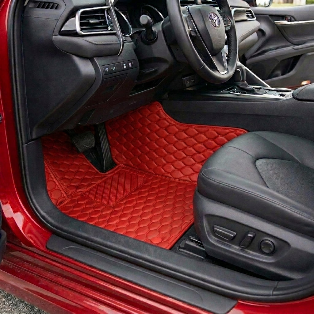 Tapis d'auto sur mesure Hexa - Rouge Ferrari