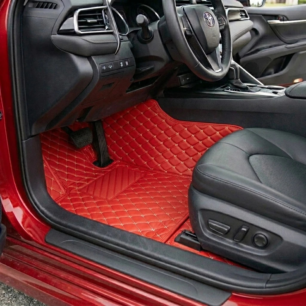 Tapis d'auto sur mesure Diamond - Rouge Ferrari