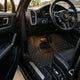 Diamond Series Custom Fit Car Mats - Black & White Stitching