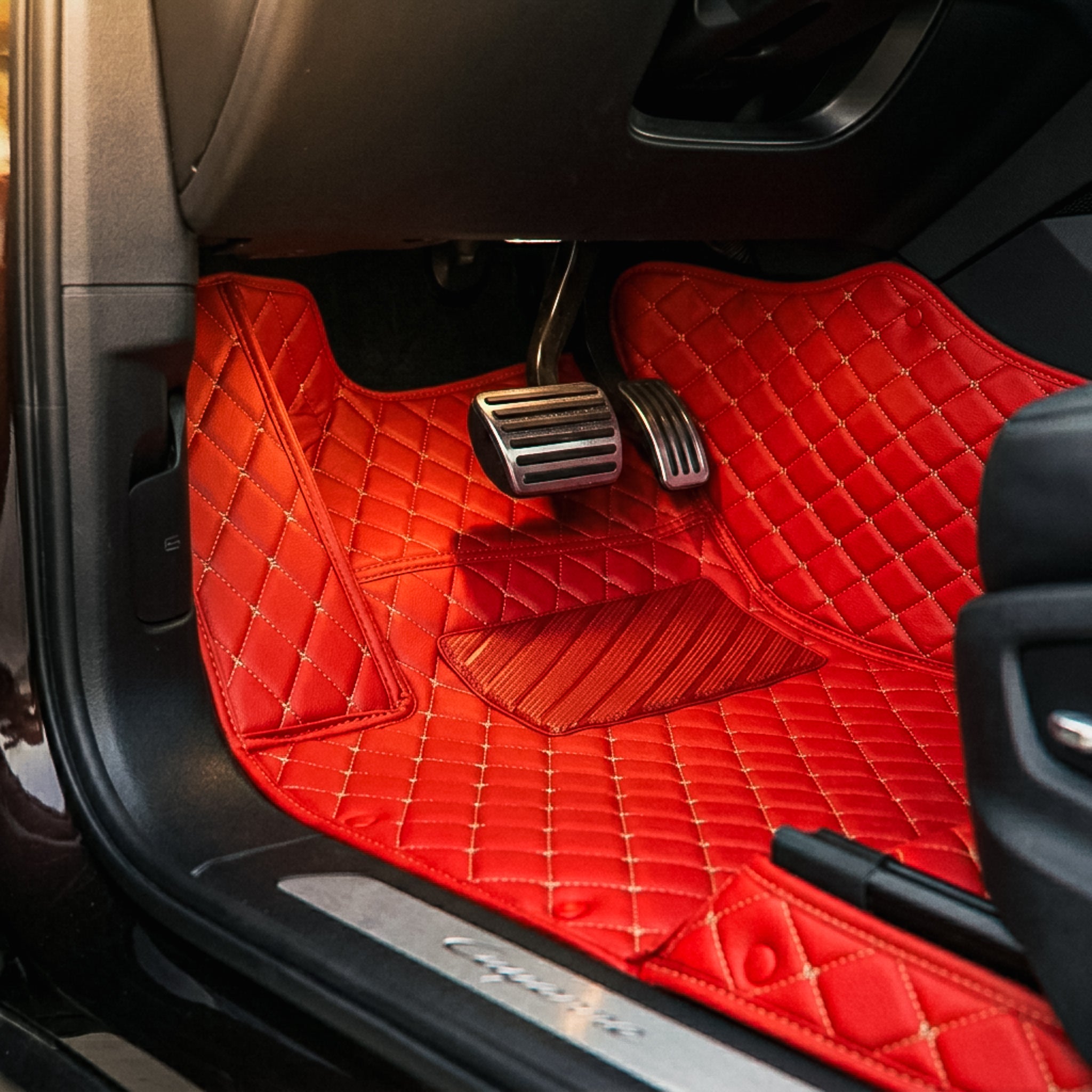 Diamond Series Custom Fit Car Mats - Ferrari Red