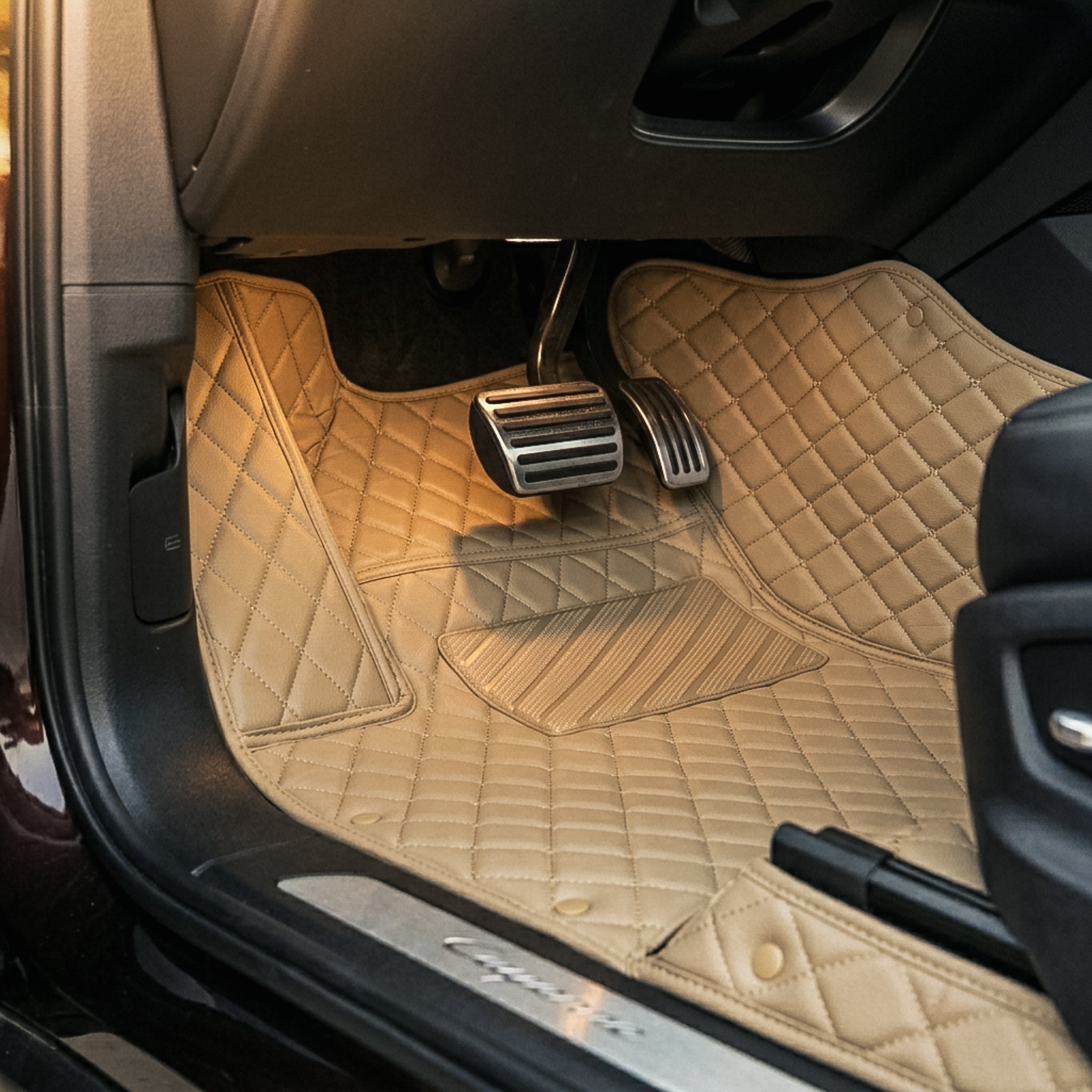 Diamond Series Custom Fit Car Mats - Cream Beige