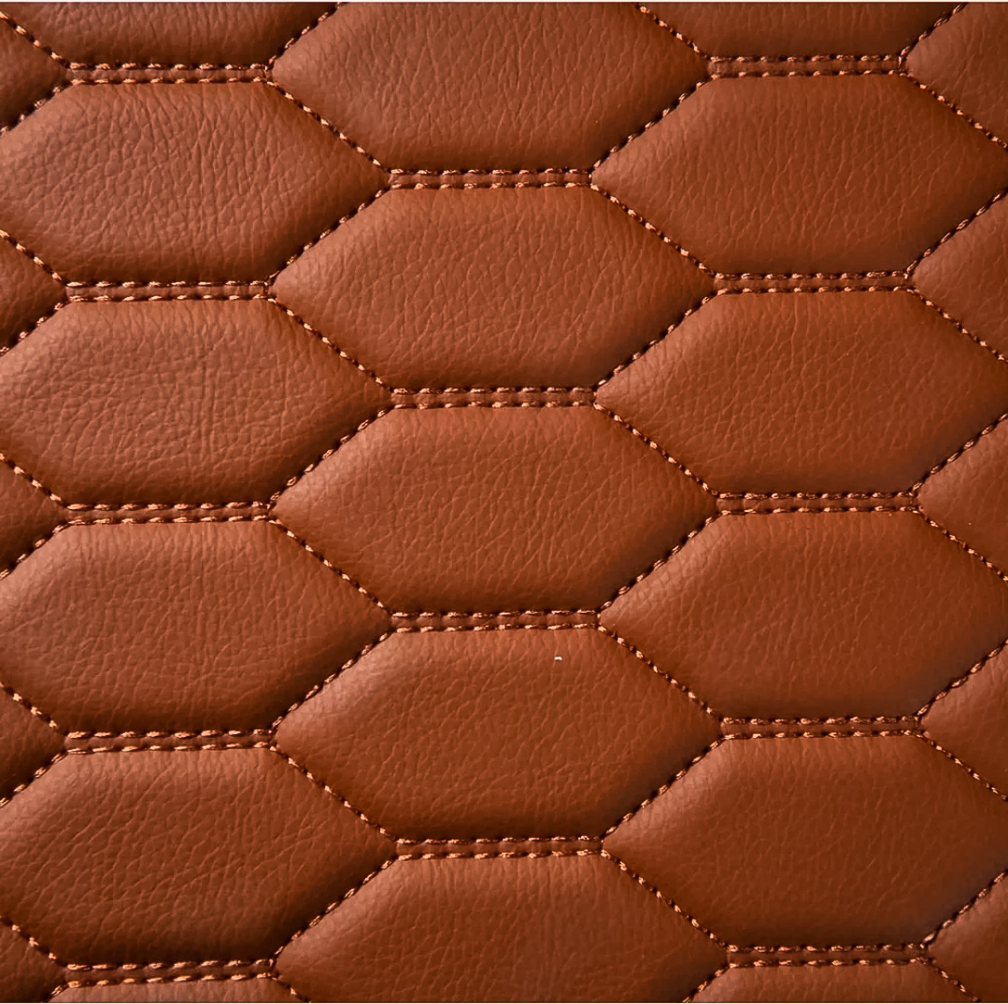 Hexa Series Custom Fit Trunk Mats - Caramel Brown
