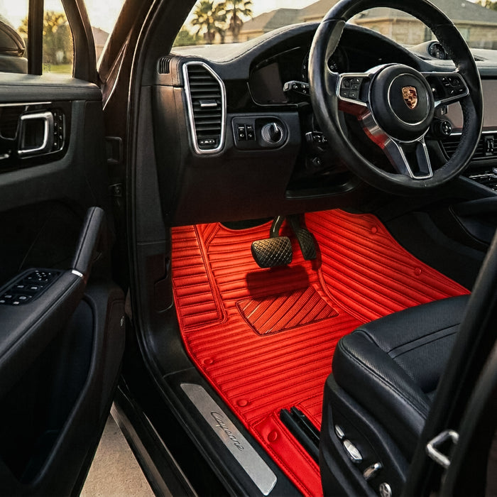 Ribbed Series Custom Fit Car Mats - Ferrari Red