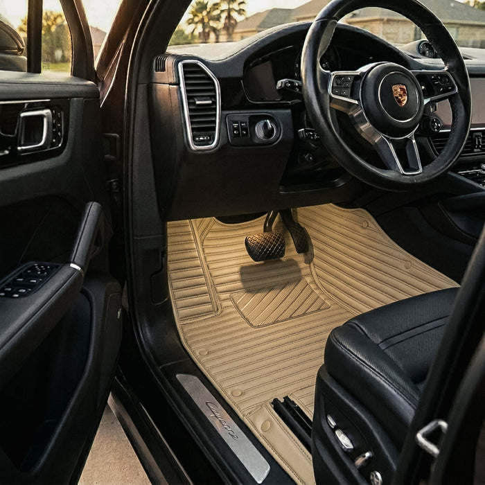 Ribbed Series Custom Fit Car Mats - Cream Beige