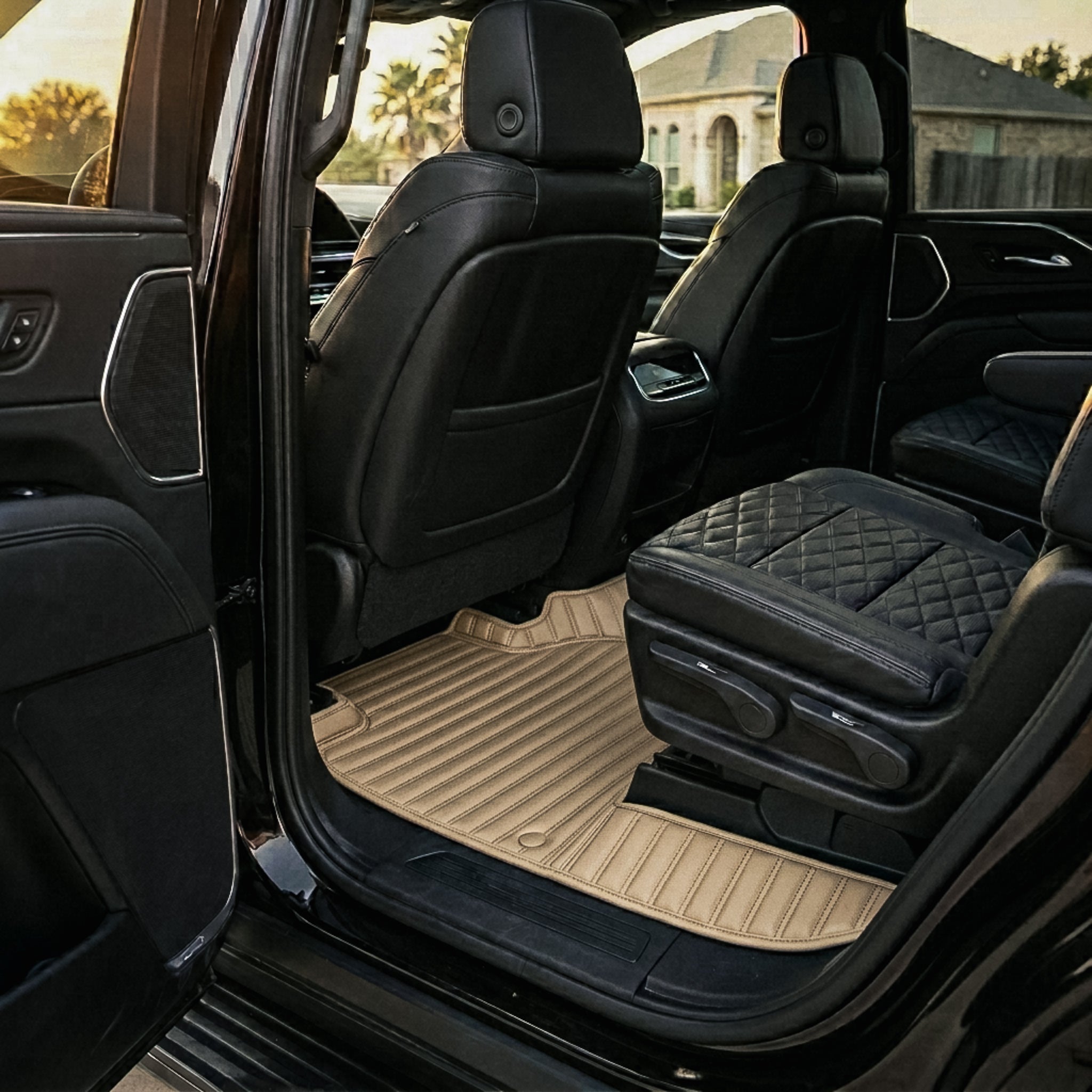 Ribbed Series Custom Fit Car Mats - Cream Beige