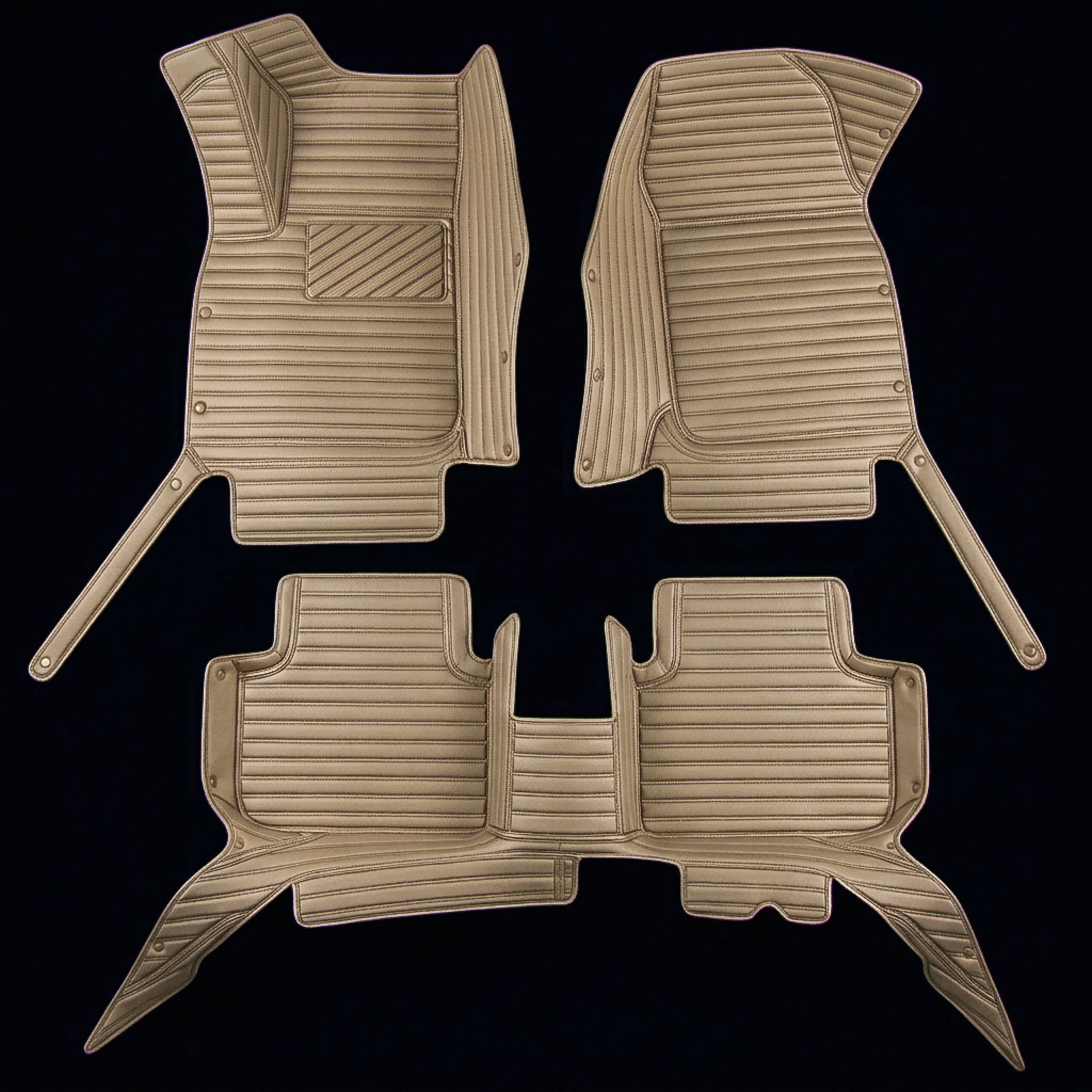 Ribbed Series Custom Fit Car Mats - Cream Beige