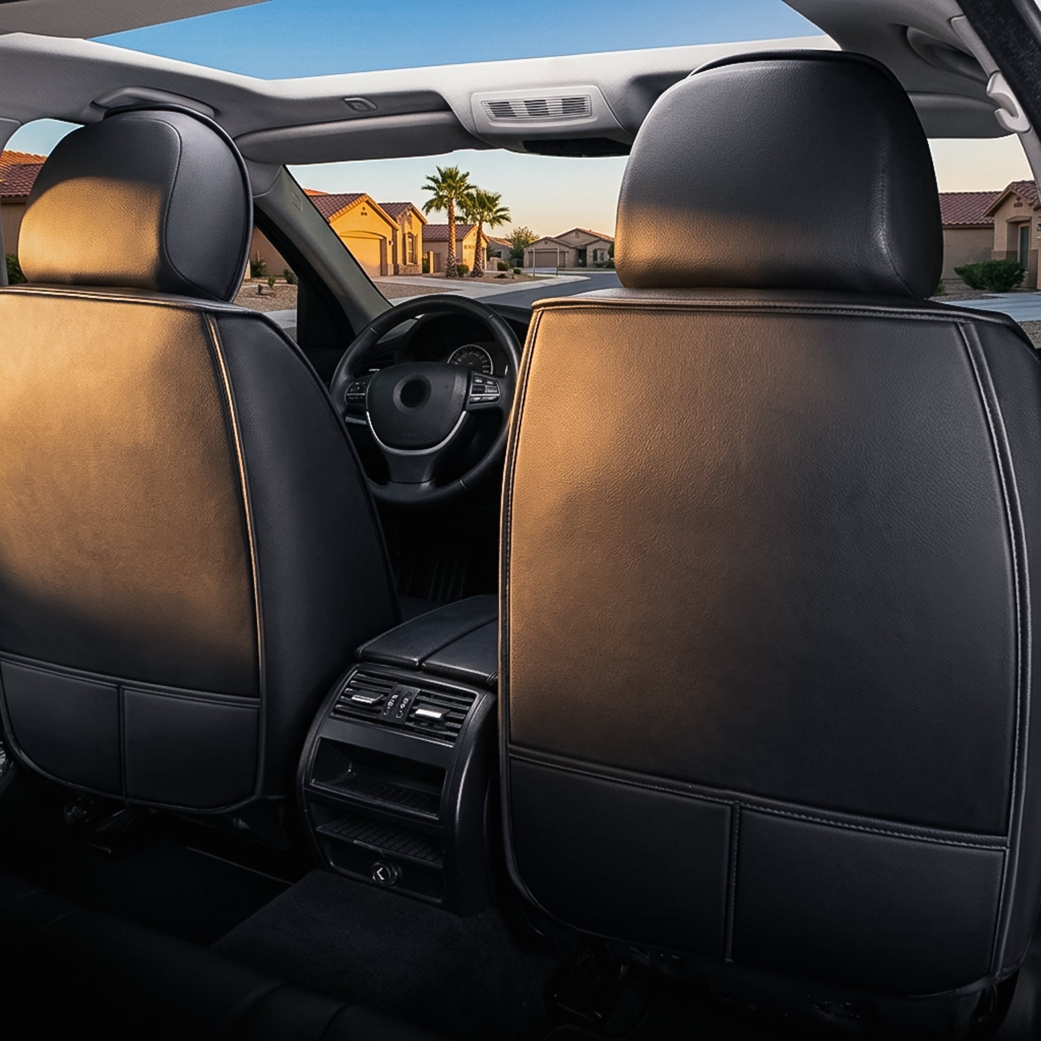 Diamond Luxe Series Custom Fit Seat Covers - Black