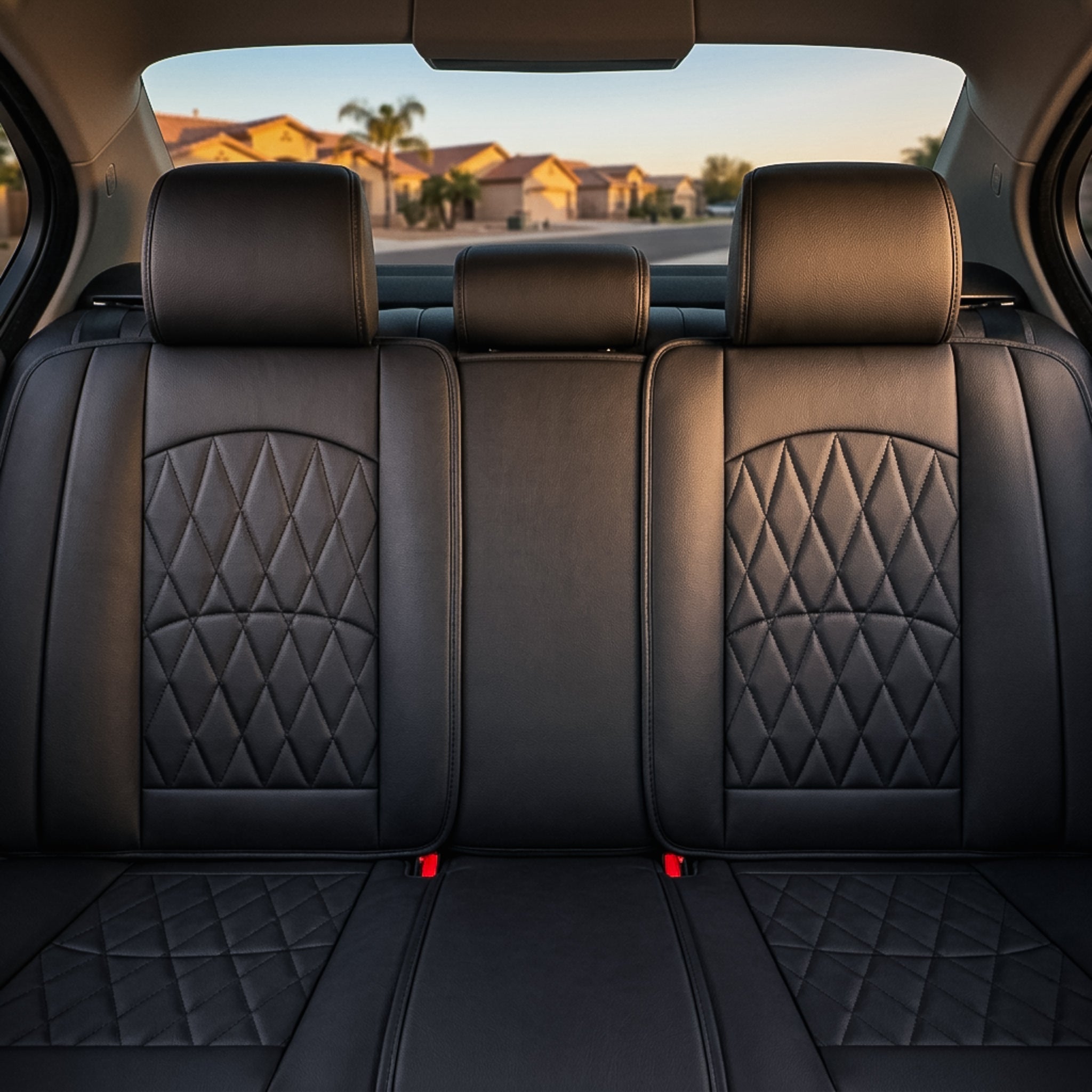 Diamond Luxe Series Custom Fit Seat Covers - Black