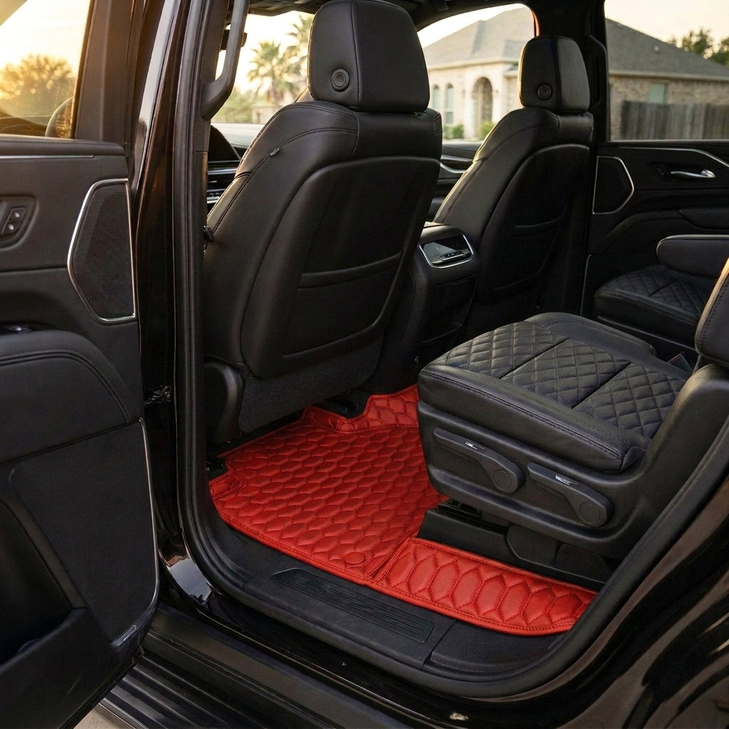 Tapis d'auto sur mesure Hexa - Rouge Ferrari