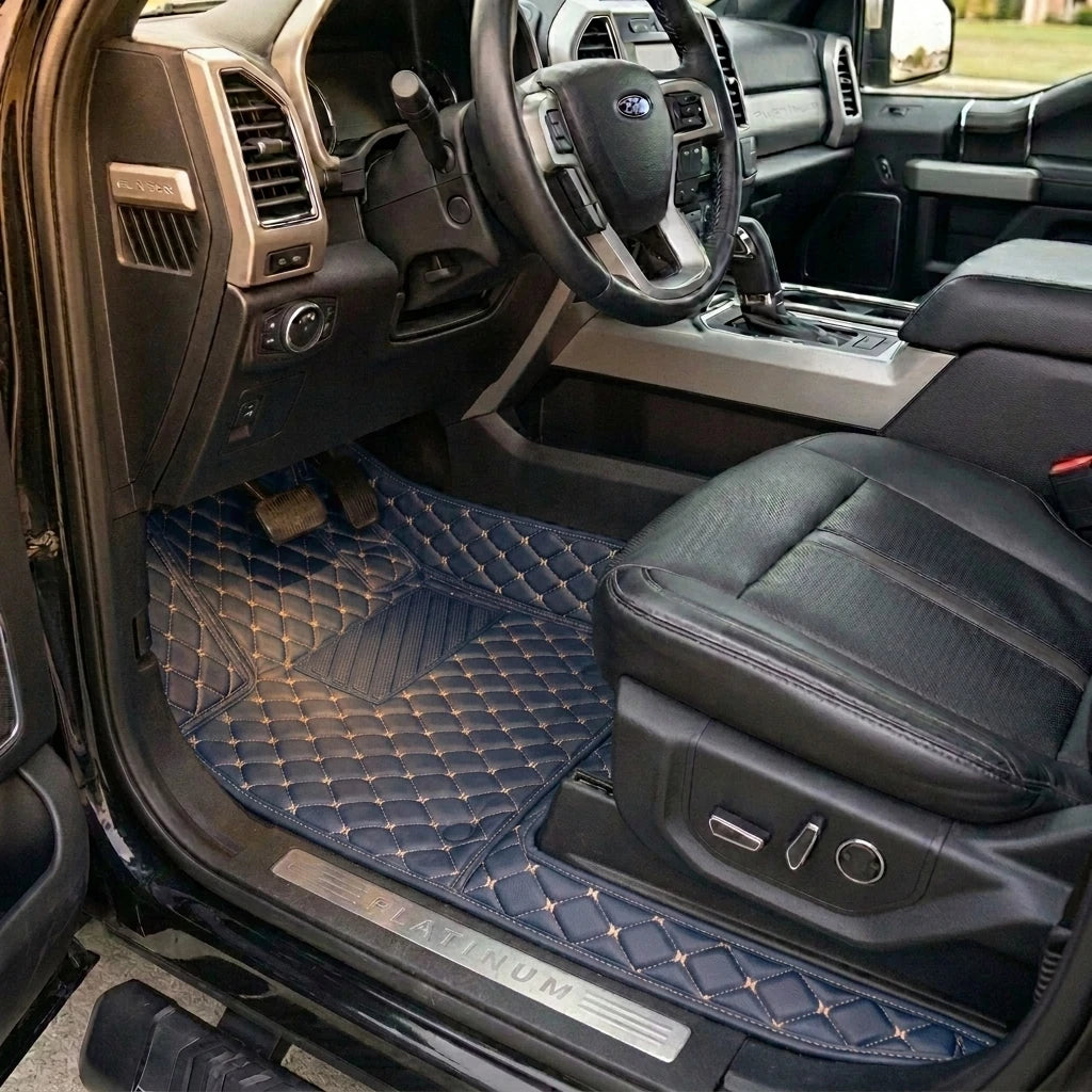 Tapis d'auto sur mesure Diamond - Bleu vintage