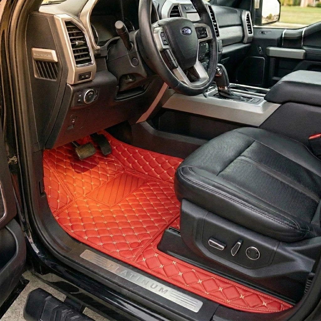 Tapis d'auto sur mesure Diamond - Rouge Ferrari