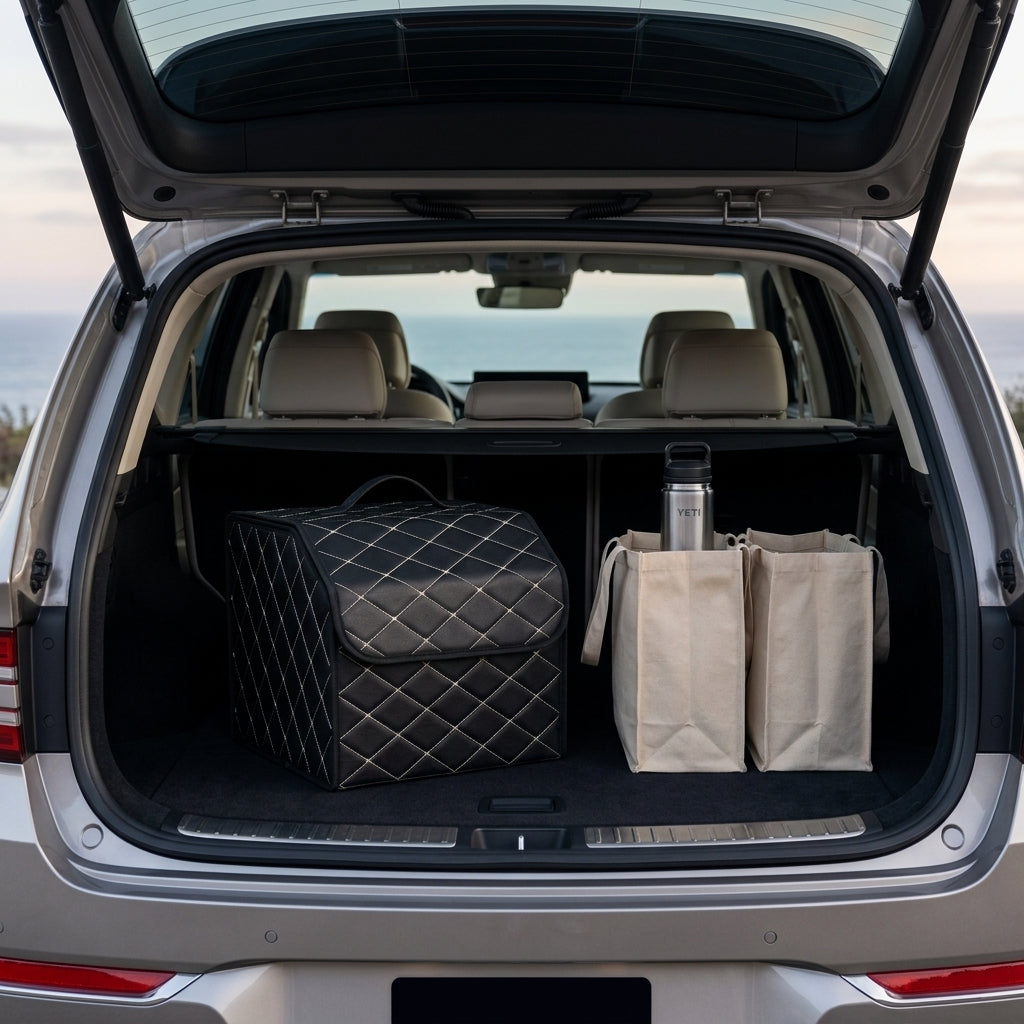 Premium Trunk Organizers - White Stitching