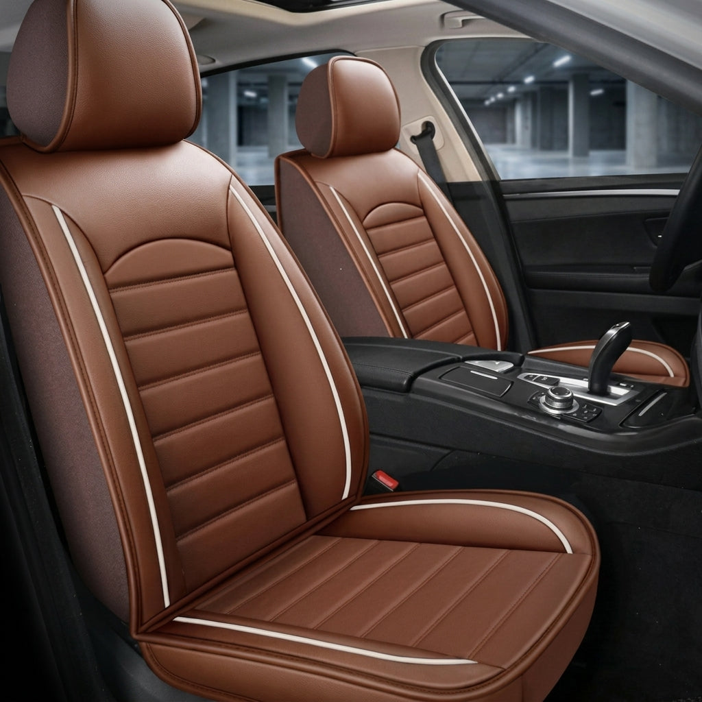 Ribbed Sport Series Custom Fit Seat Covers - Brown