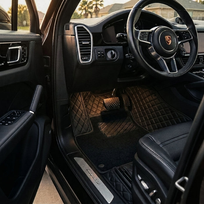 Dual-Layer Series Custom Fit Car Mats - All Black & Black Top Carpet