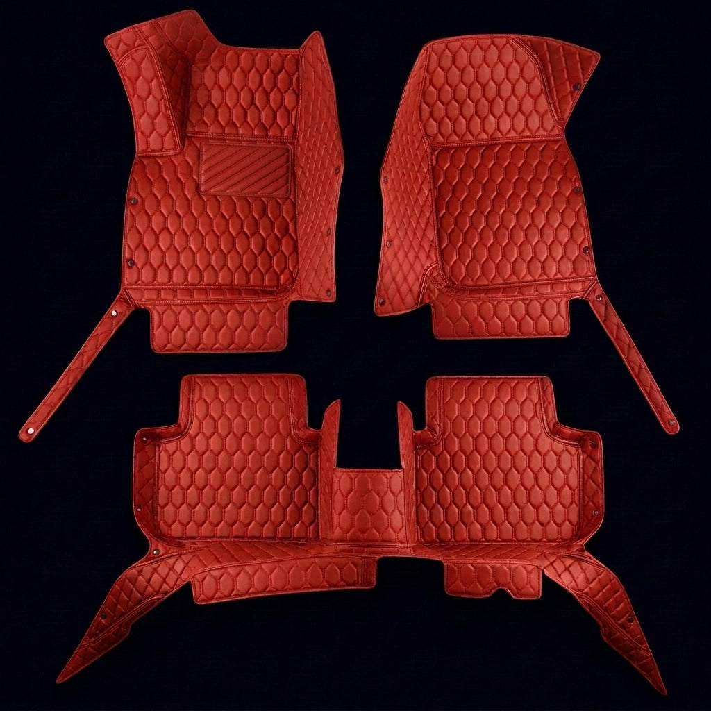 Tapis d'auto sur mesure Hexa - Rouge Ferrari