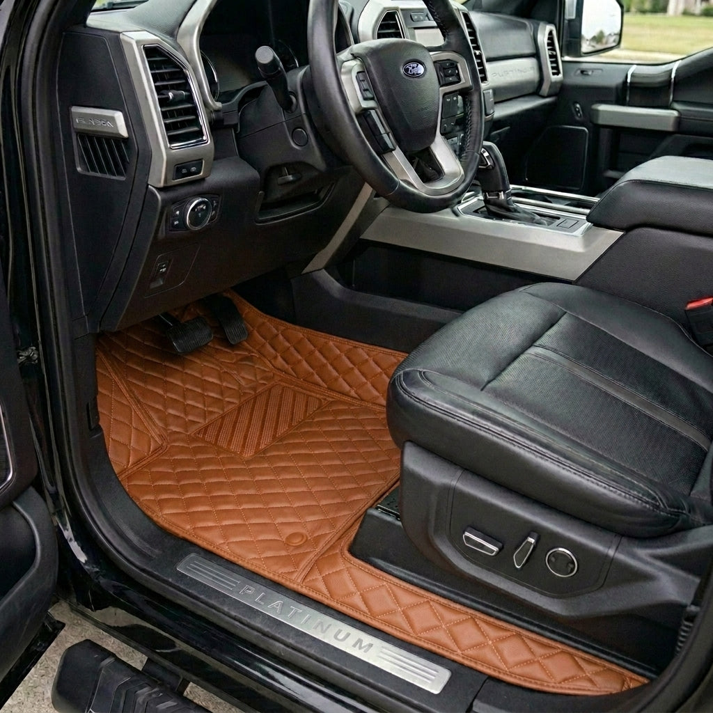 Diamond Series Custom Fit Car Mats - Caramel Brown