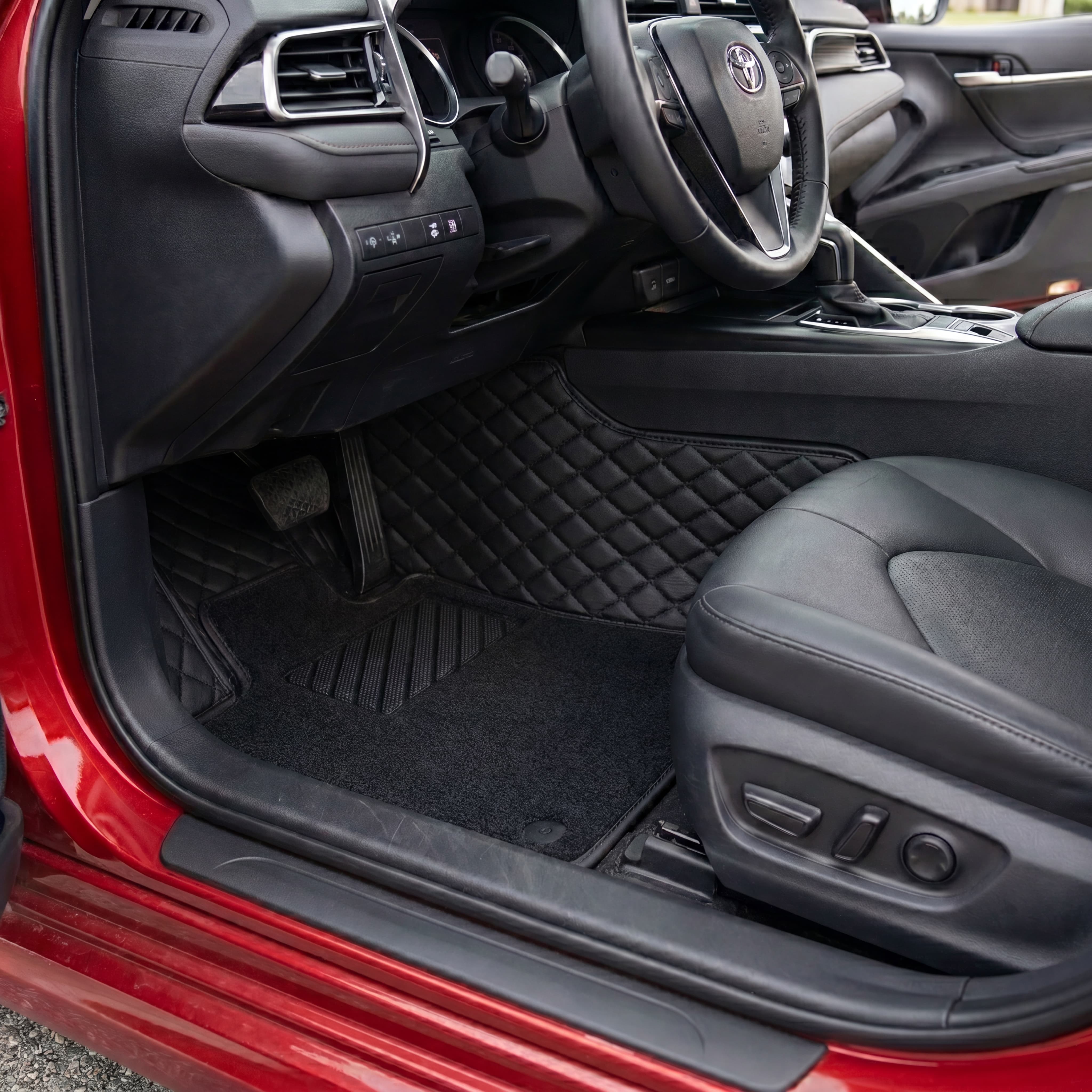 Dual-Layer Series Custom Fit Car Mats - All Black & Black Top Carpet