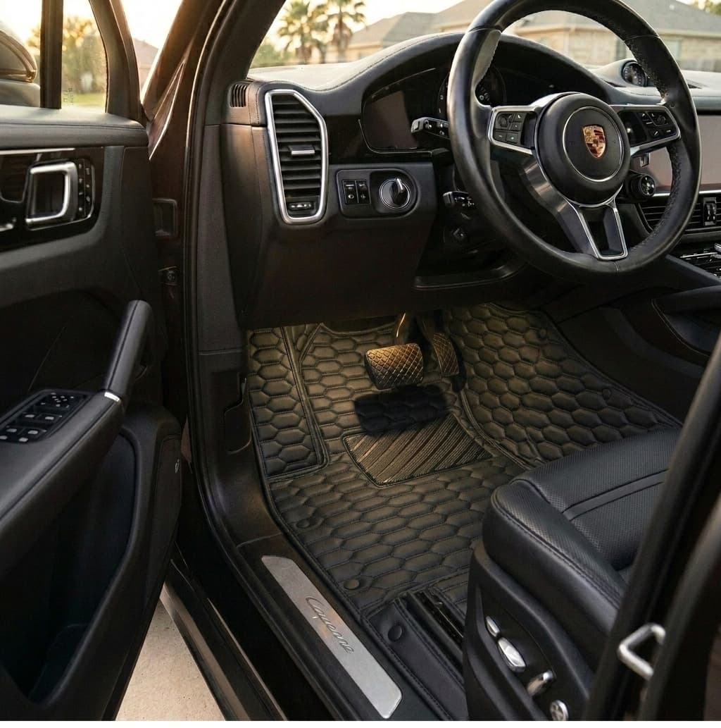Hexa Series Custom Fit Car Mats - All Black
