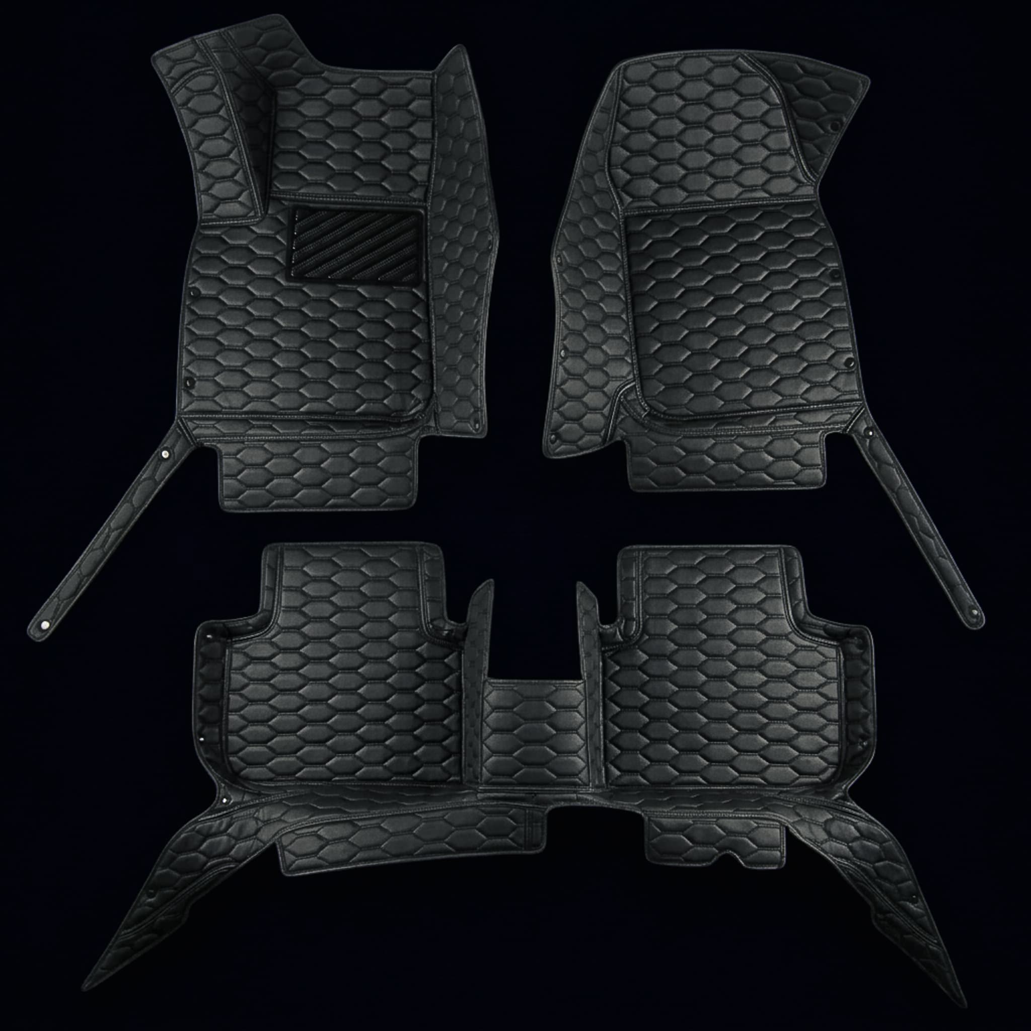 Hexa Series Custom Fit Car Mats - All Black