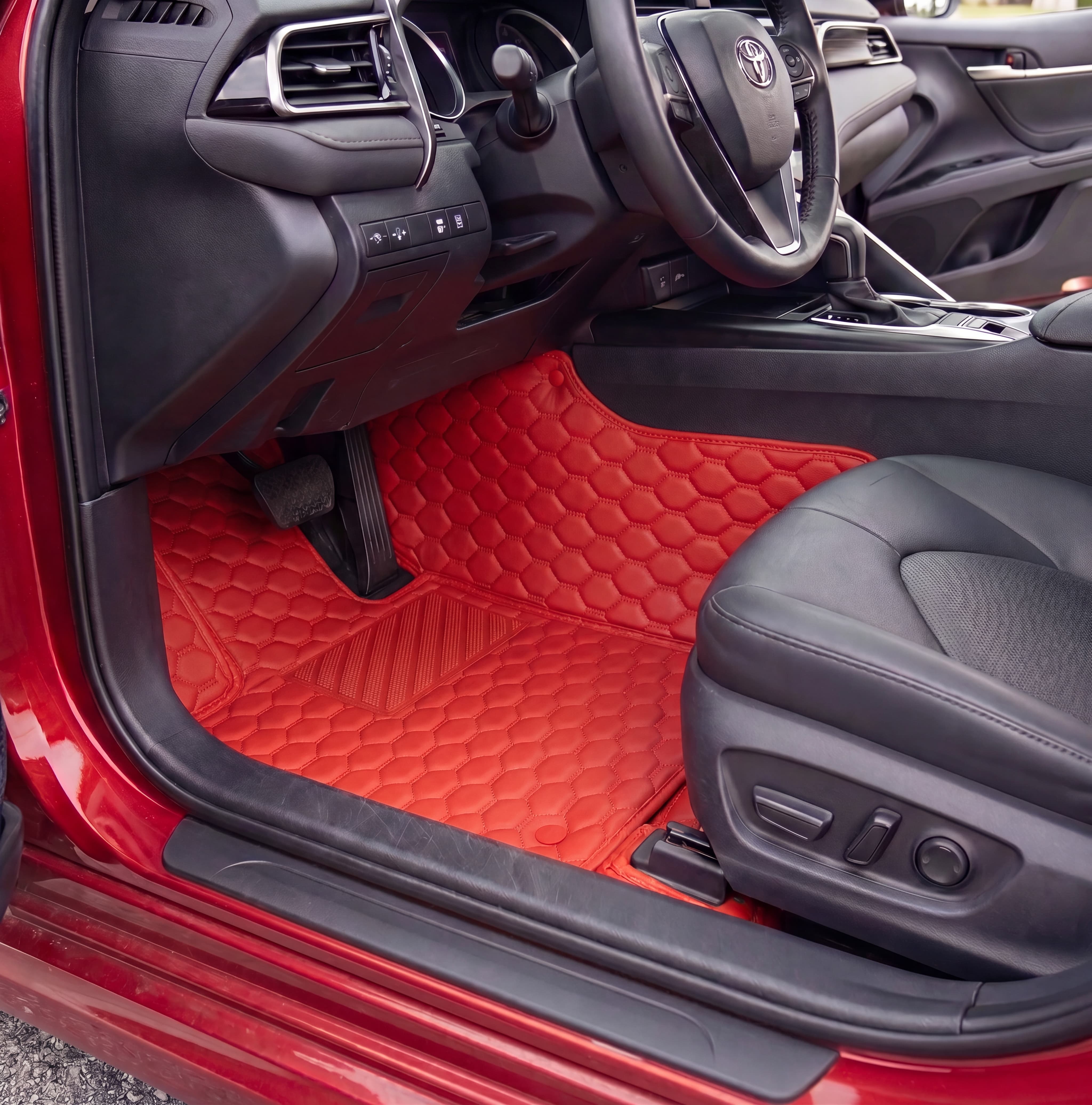 Hexa Series Custom Fit Car Mats - Ferrari Red