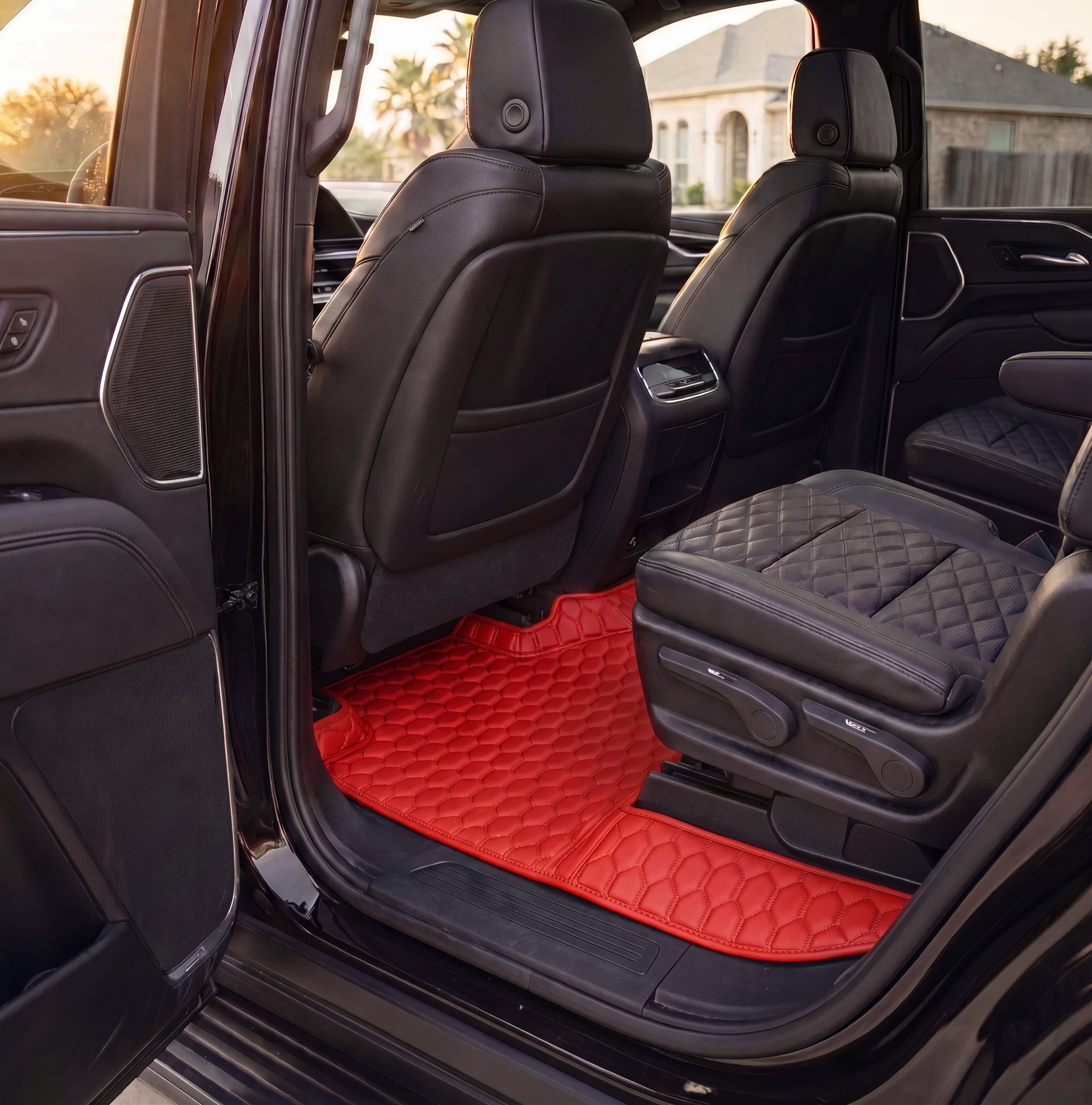 Hexa Series Custom Fit Car Mats - Ferrari Red