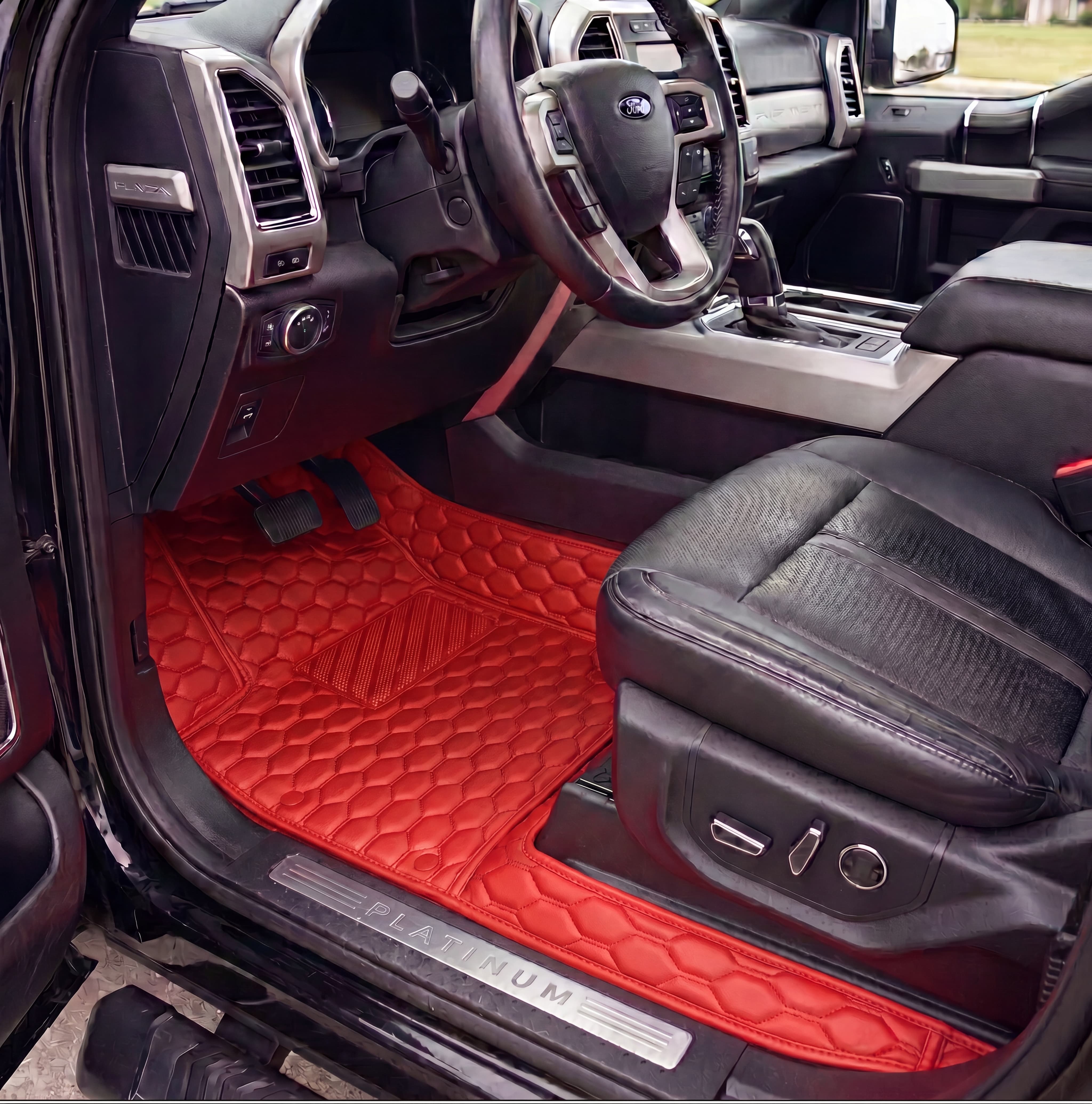 Hexa Series Custom Fit Car Mats - Ferrari Red
