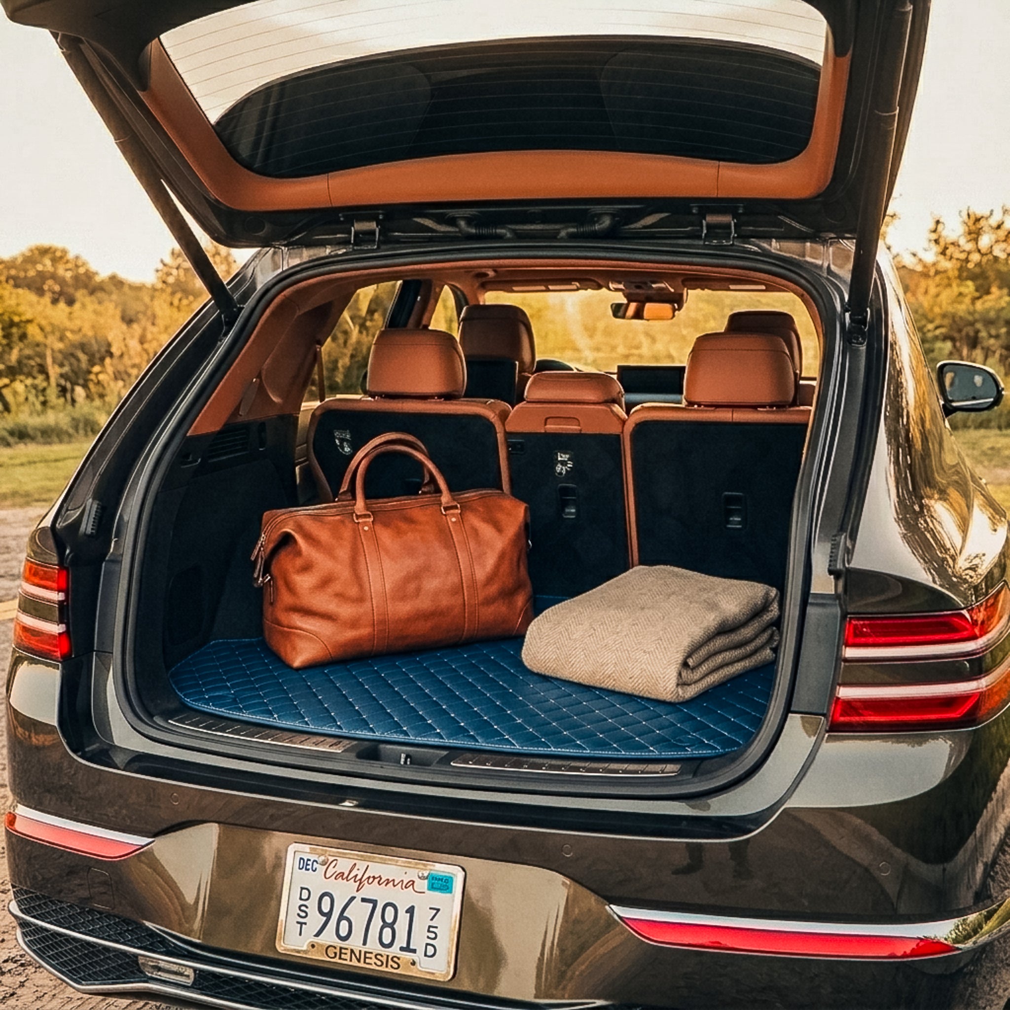 Diamond Series Custom Fit Trunk Mats - Vintage Blue