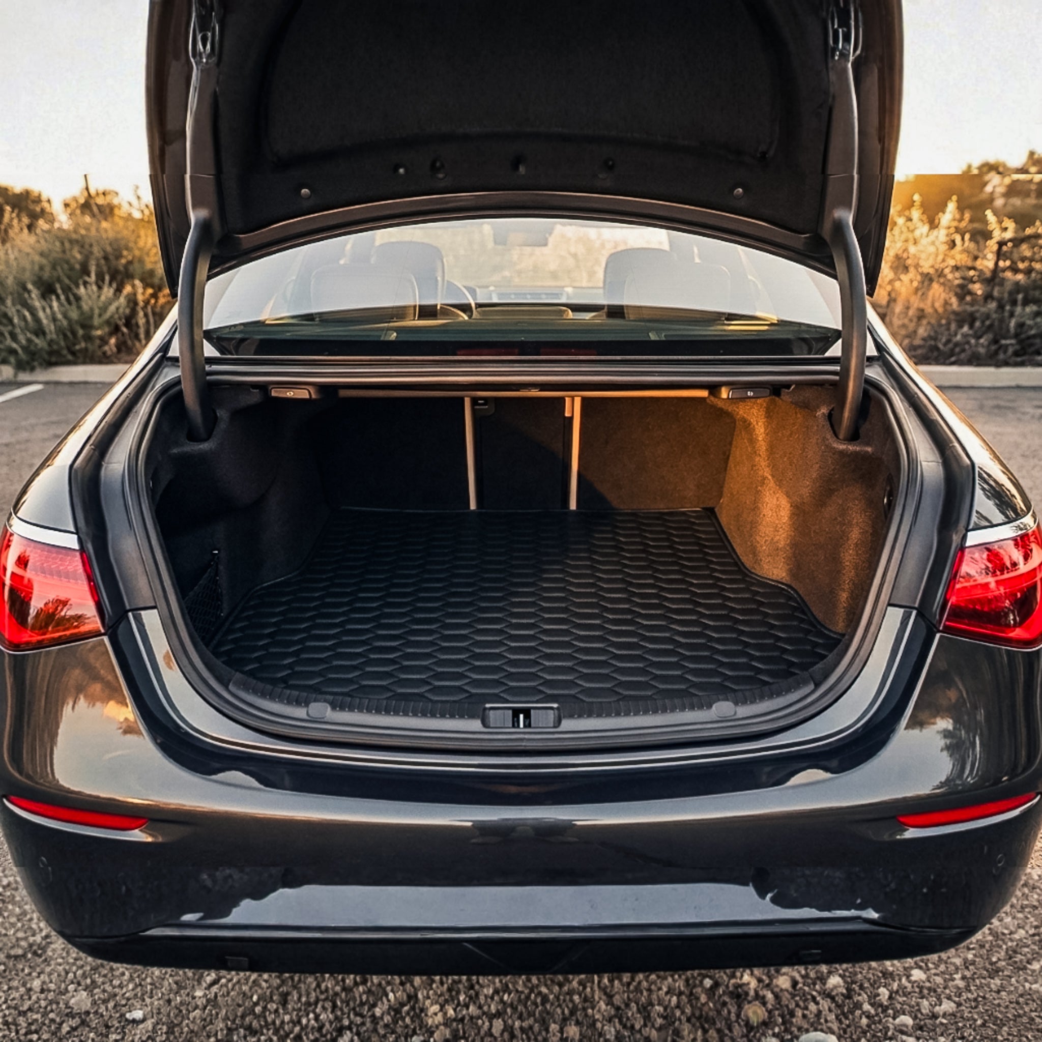 Hexa Series Custom Fit Trunk Mats - All Black