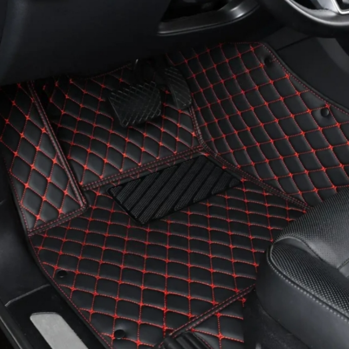 Acura TSX Diamond Floor Mats 2005-2014 - Black & Red Stitching