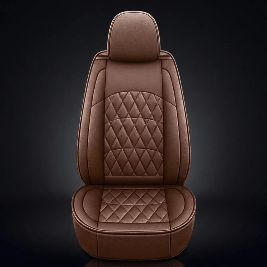 Housses de siège sur mesure série Diamond Luxe - brun caramel