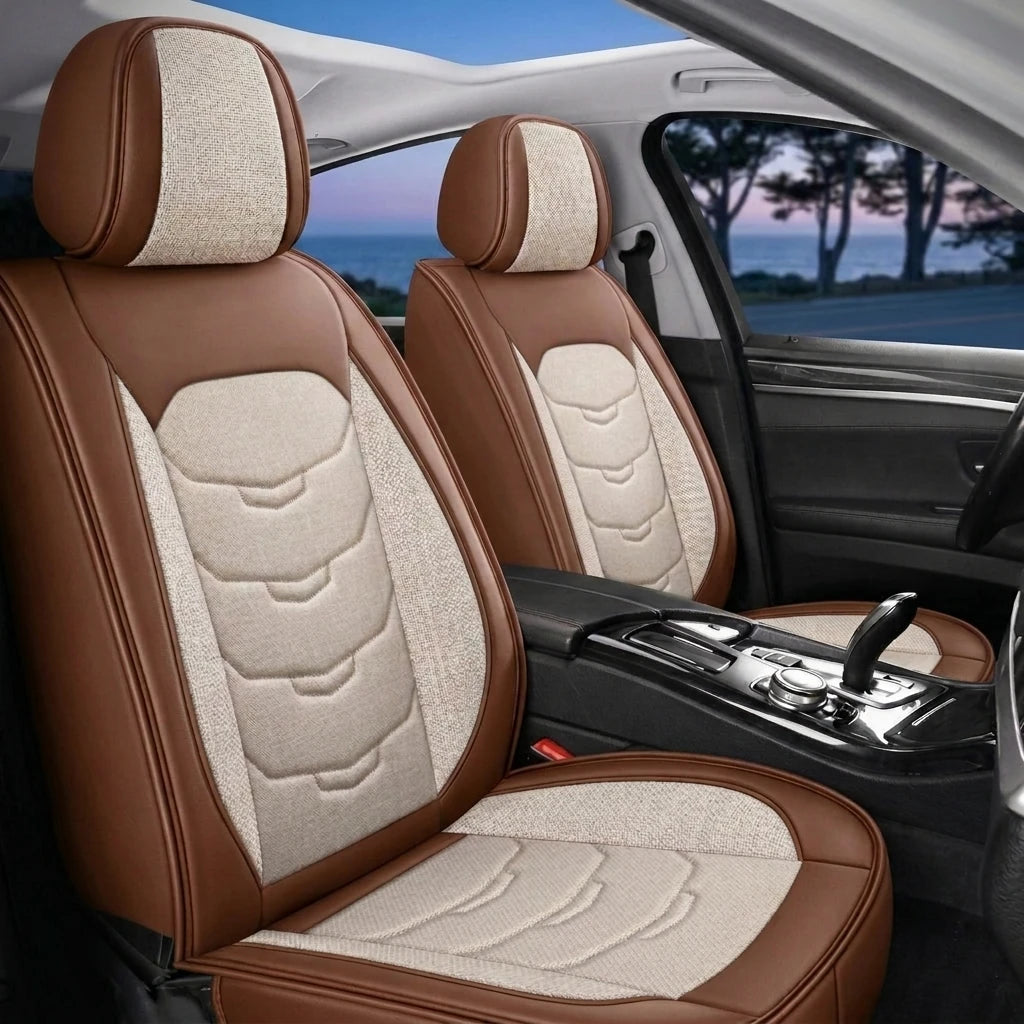 Housses de siège sur mesure Elite Comfort Series - Beige et brun