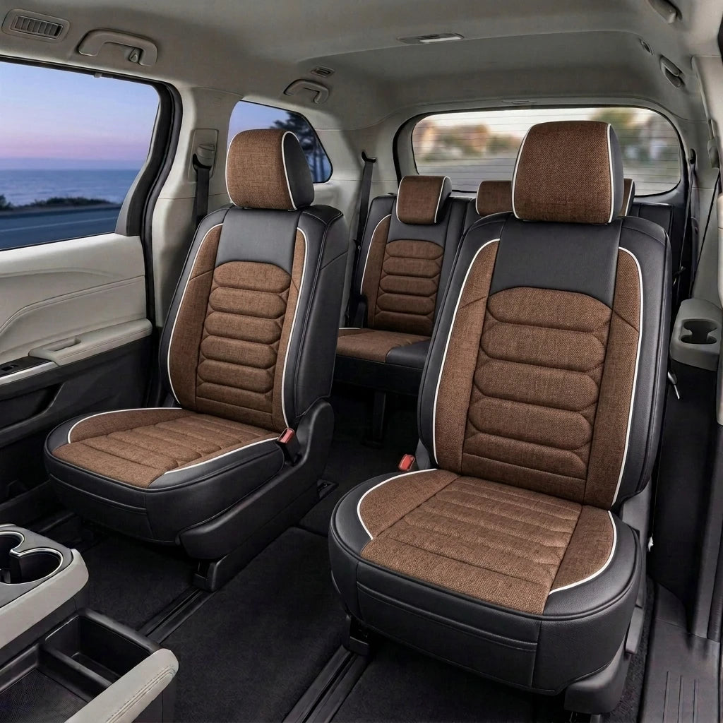 Housses de siège sur mesure Elite Comfort Series - Noir et brun