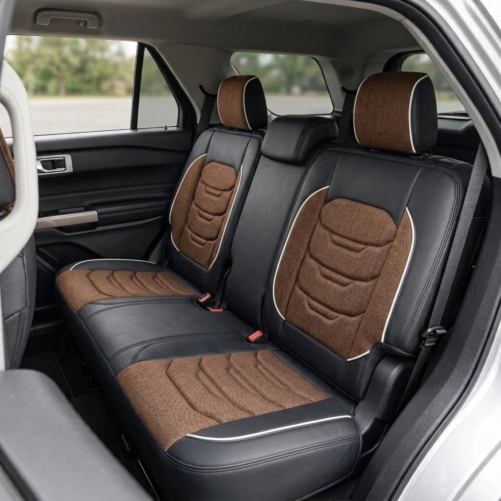 Elite Comfort Series Custom Fit Seat Covers - Black & Brown