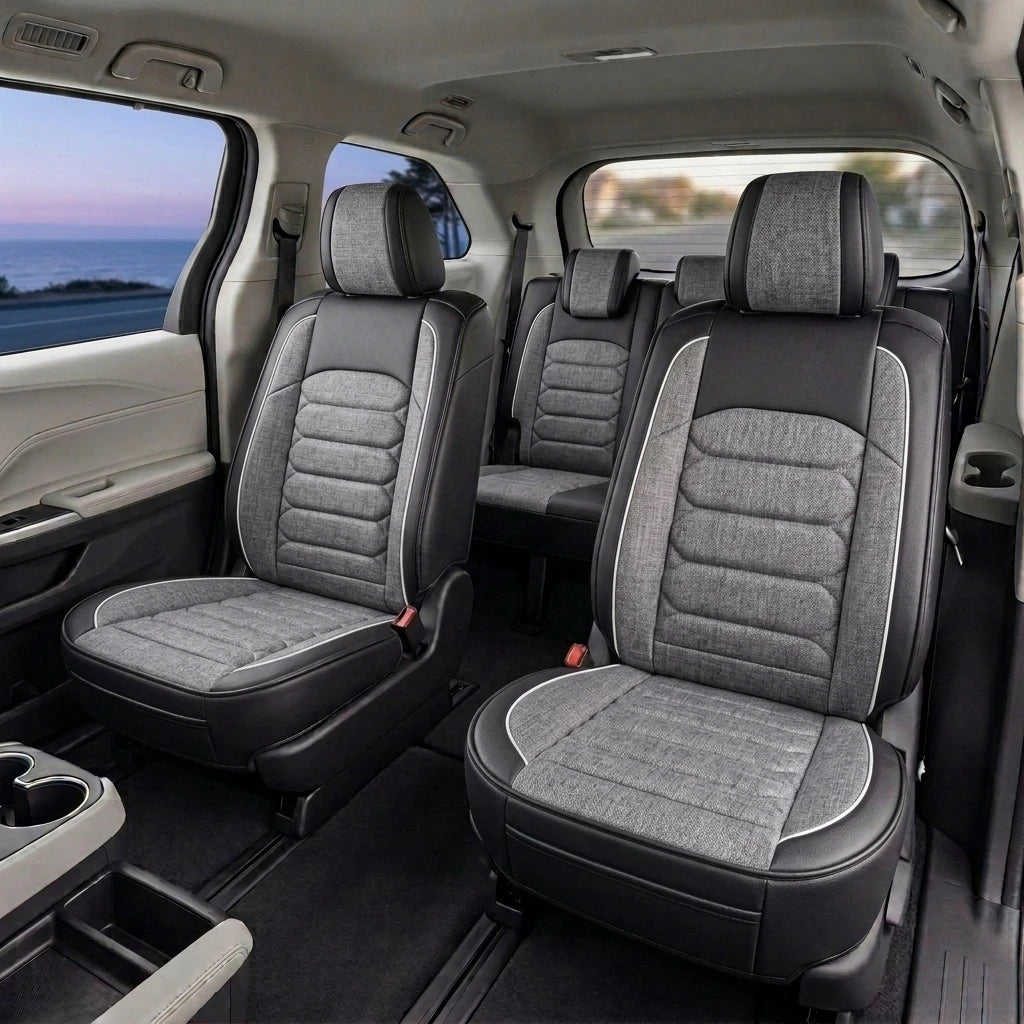 Housses de siège sur mesure Elite Comfort Series - Noir et gris