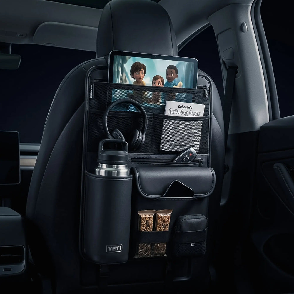 Backseat organizer panel diagram