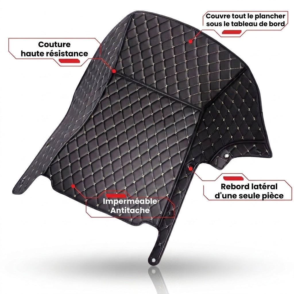 Tapis d'auto Matrikar Diamond avec bord latéral d'une seule pièce et couverture complète du plancher jusque sous le tableau de bord