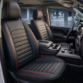 Housses de siège sur mesure Ribbed Sport Series - Noir et rouge
