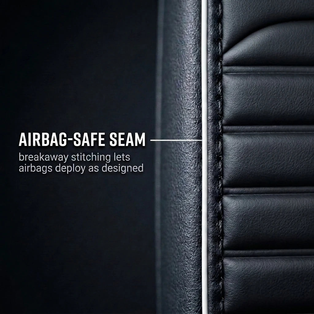 Ribbed Sport Series Custom Fit Seat Covers - Black & White