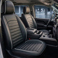 Housses de siège sur mesure Ribbed Sport Series - Noir et blanc